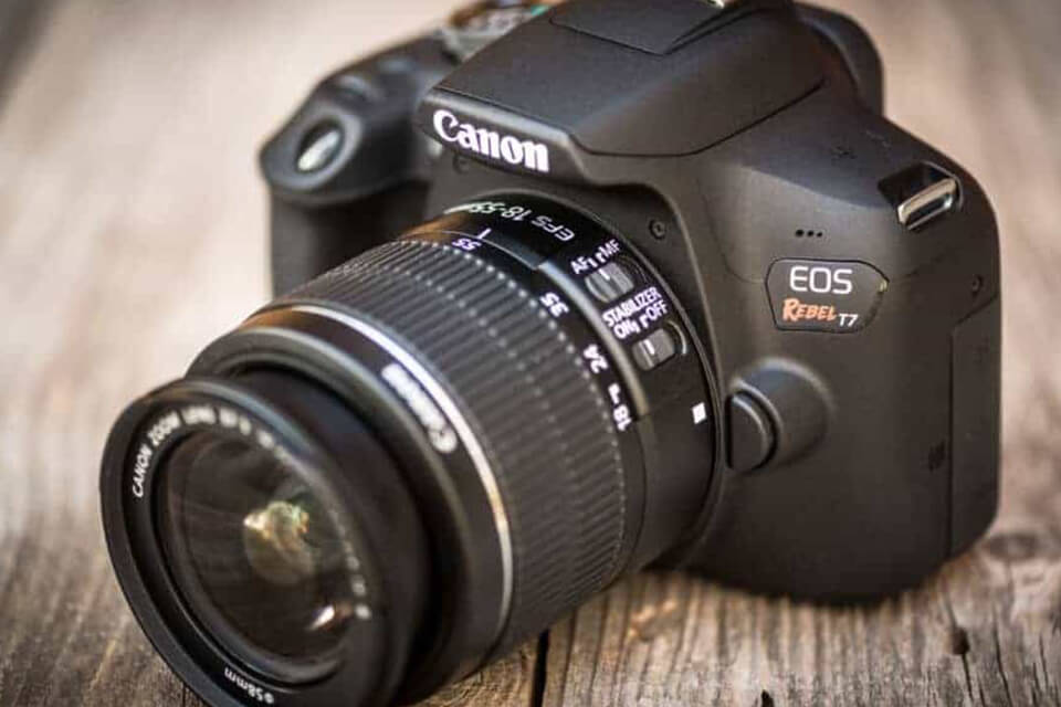canon eos rebel t7 dslr camera with video