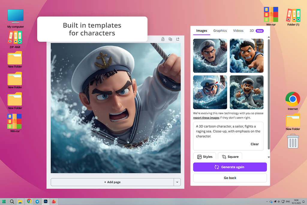 canva ai character generator