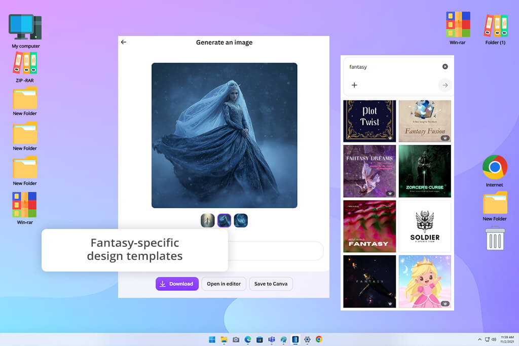 canva ai fantasy character creator