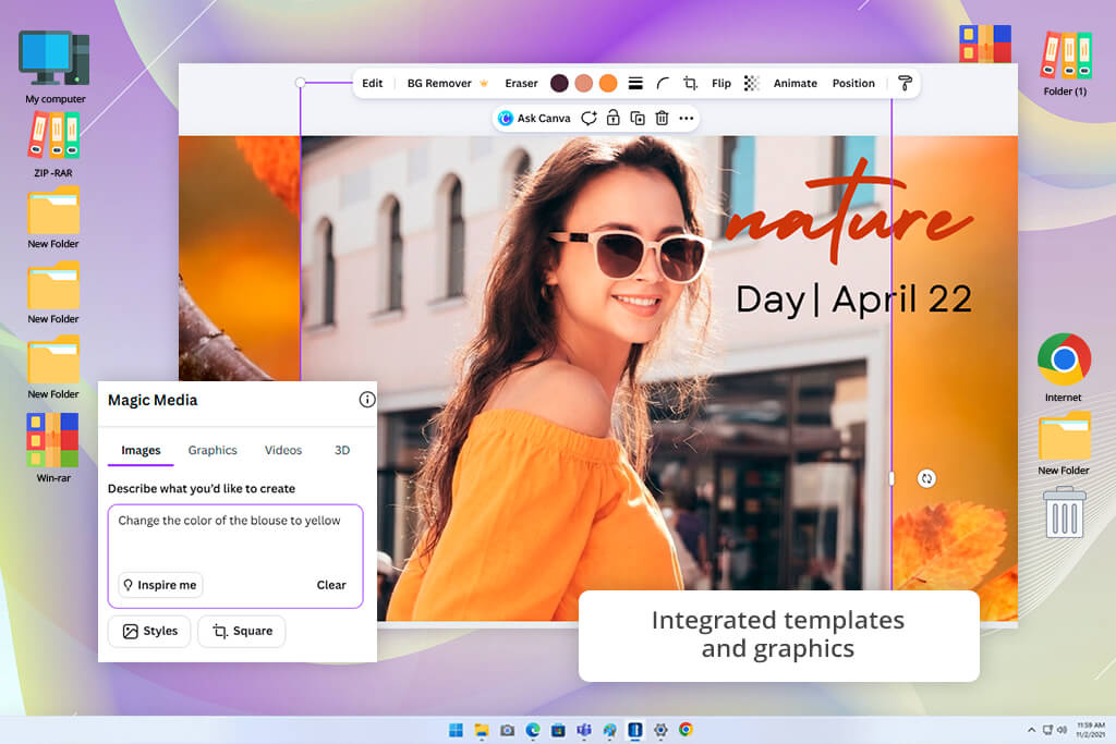 canva ai generative fill tool
