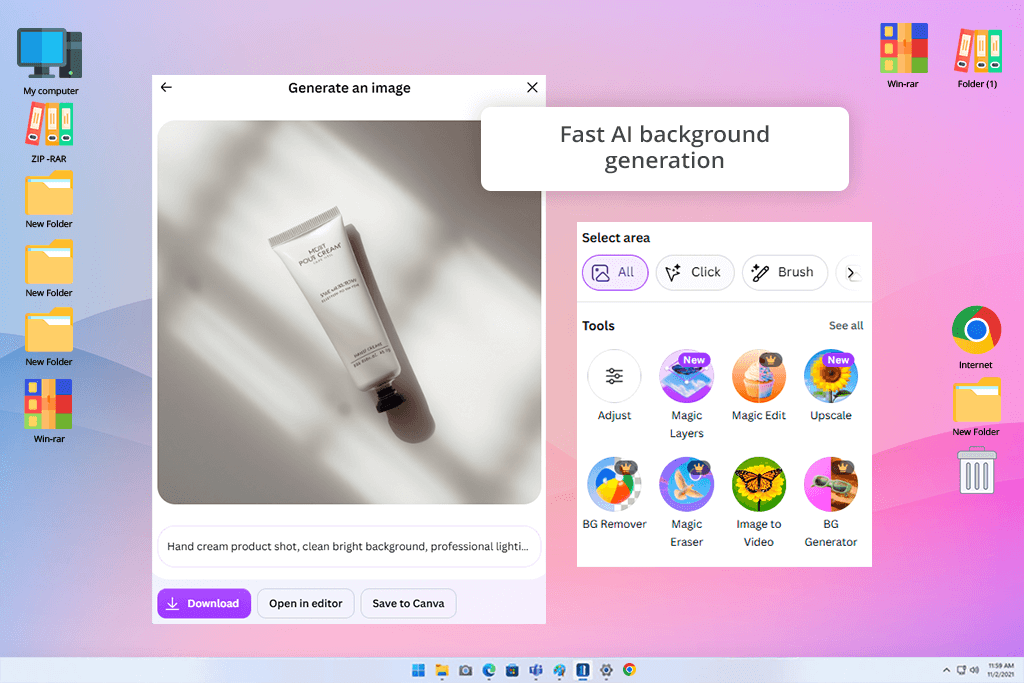 canva ai product photo generator