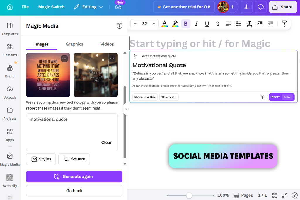canva ai quote generator