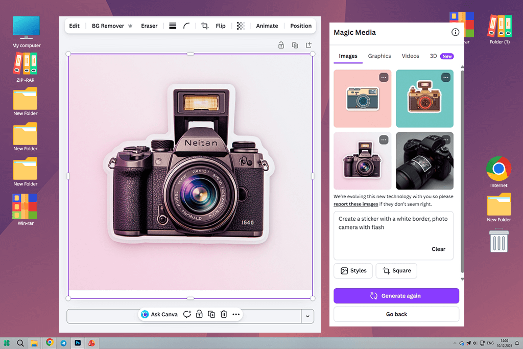 canva ai sticker generator