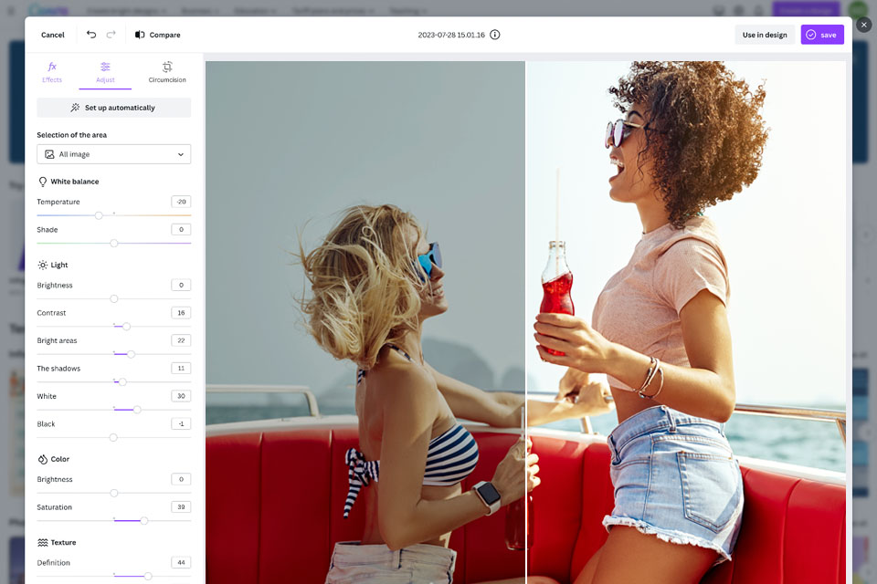 canva automatic photo editor