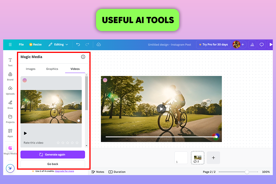 canva biteable alternative interface