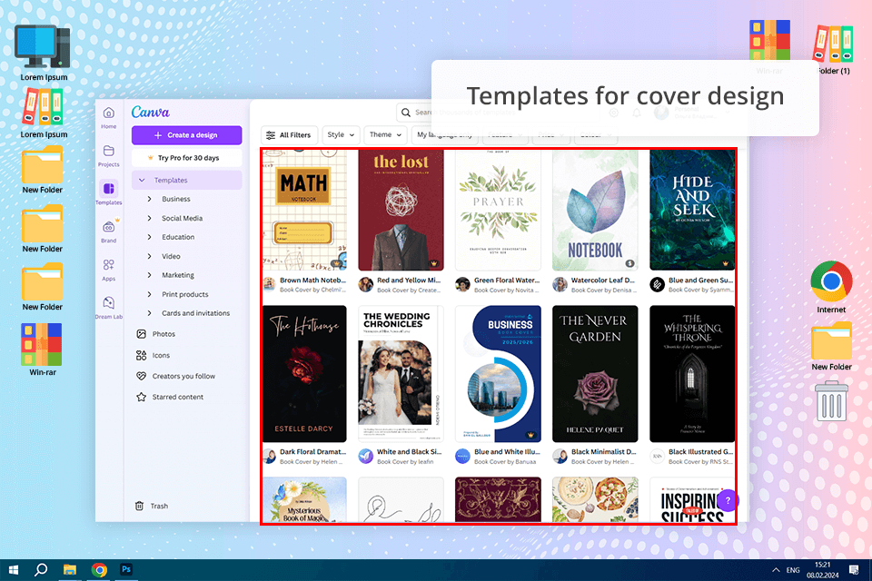 canva book design software