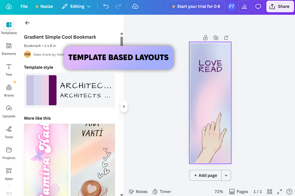 canva bookmark maker