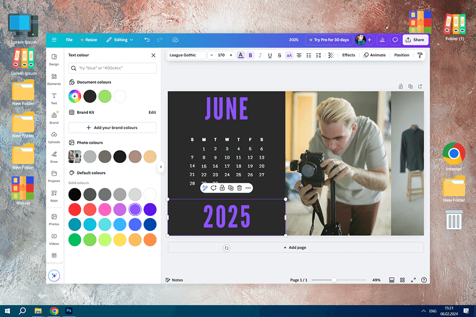 canva calendar making software