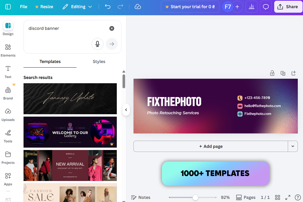 canva discord banner maker