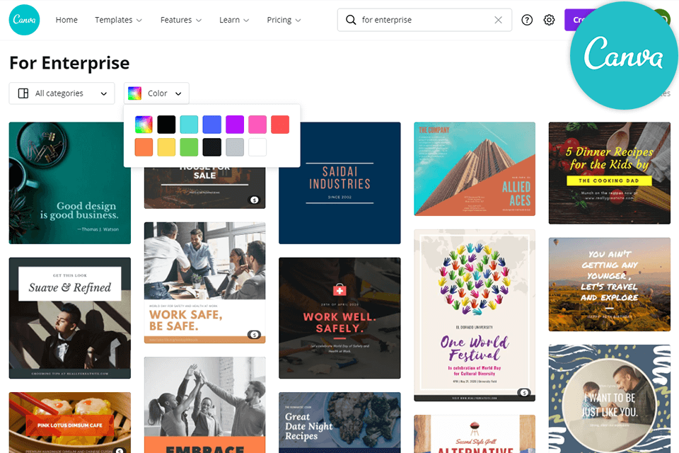 canva لواجهة المؤسسة