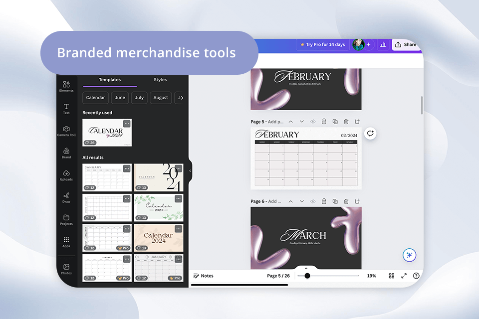 canva interface
