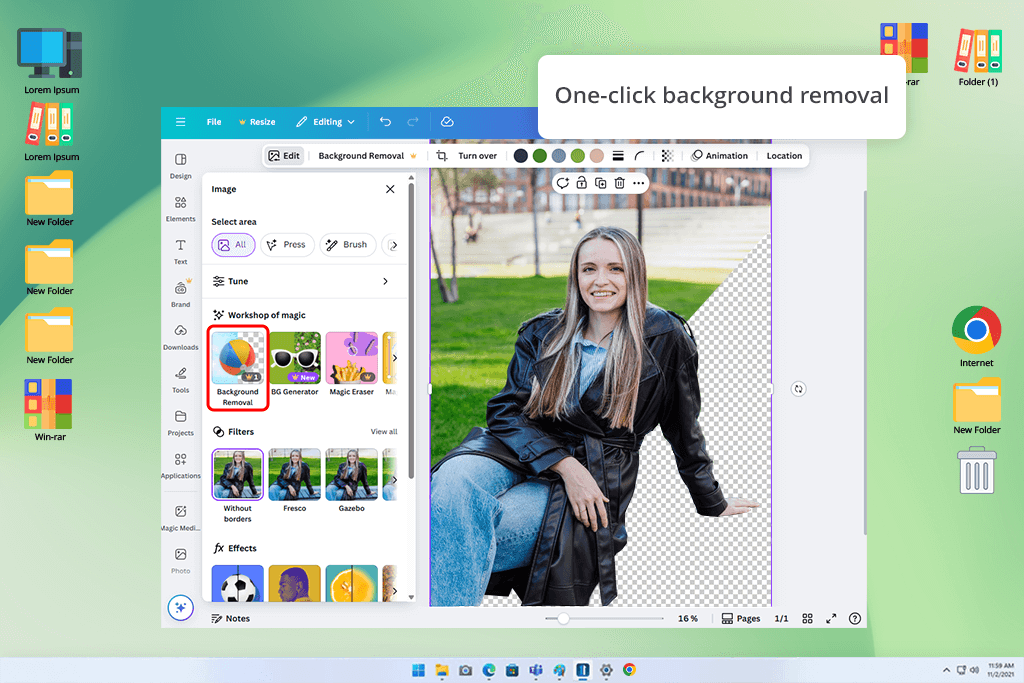 canva free background removal software