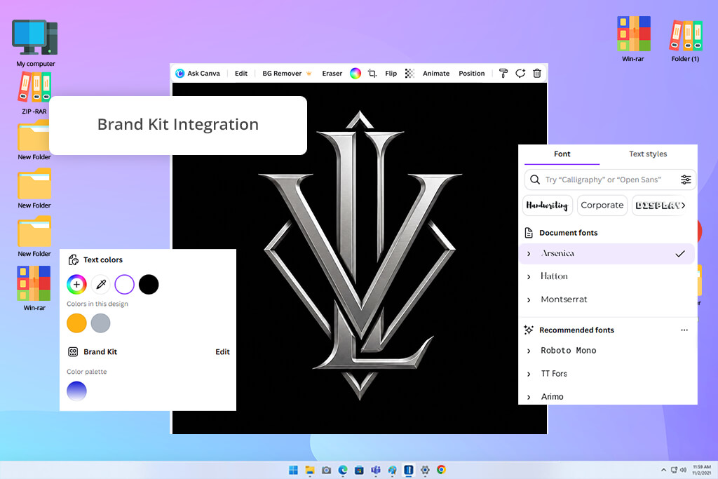 canva free monogram maker