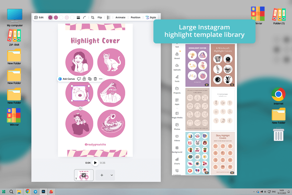 canva instagram highlight cover maker