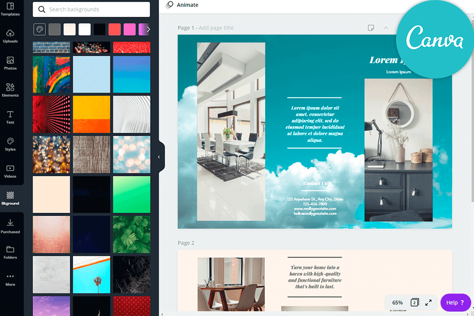 canva interface