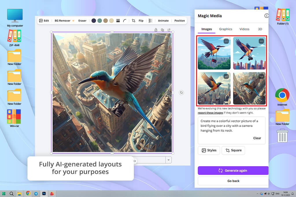 canva layout variations