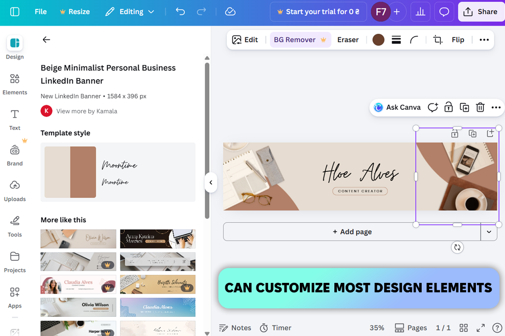 canva interface