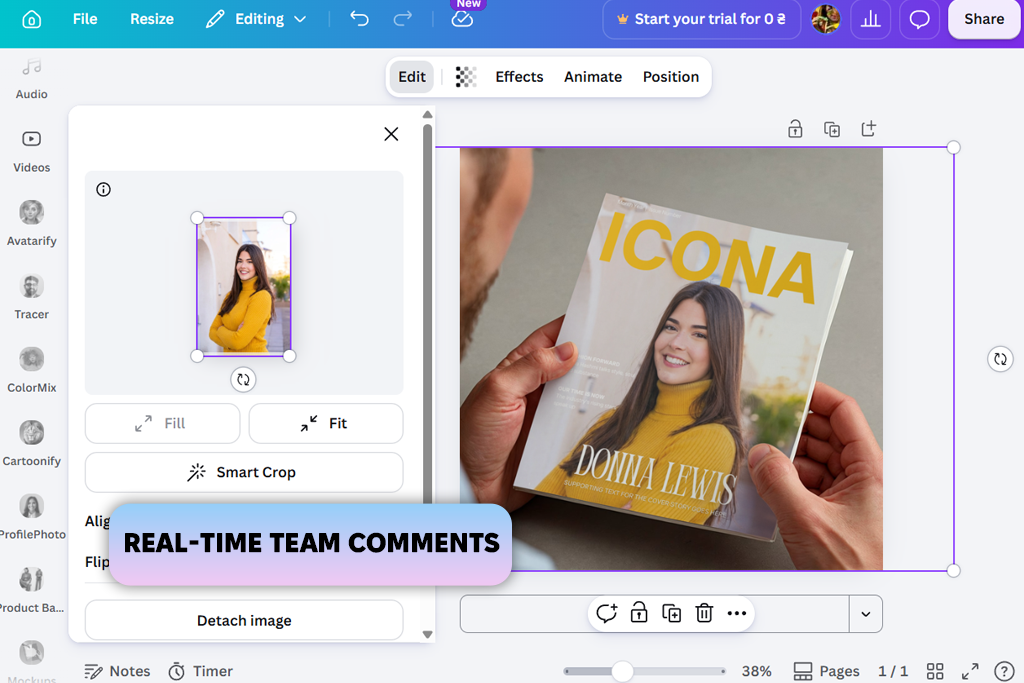 canva magazine mockup generator