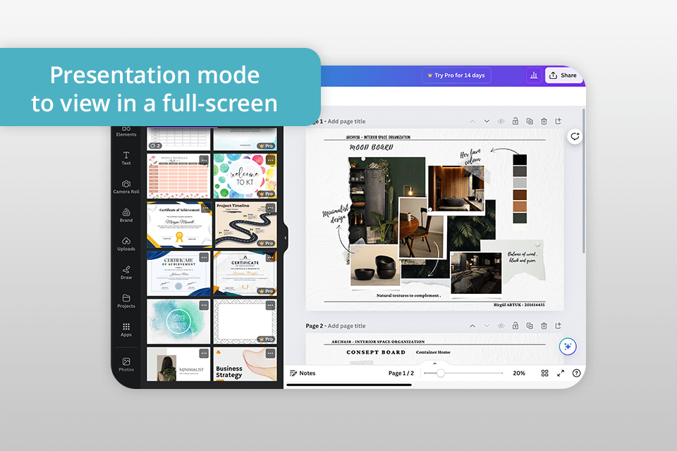 canva mood board app