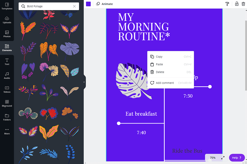 canva online decision tree maker interface