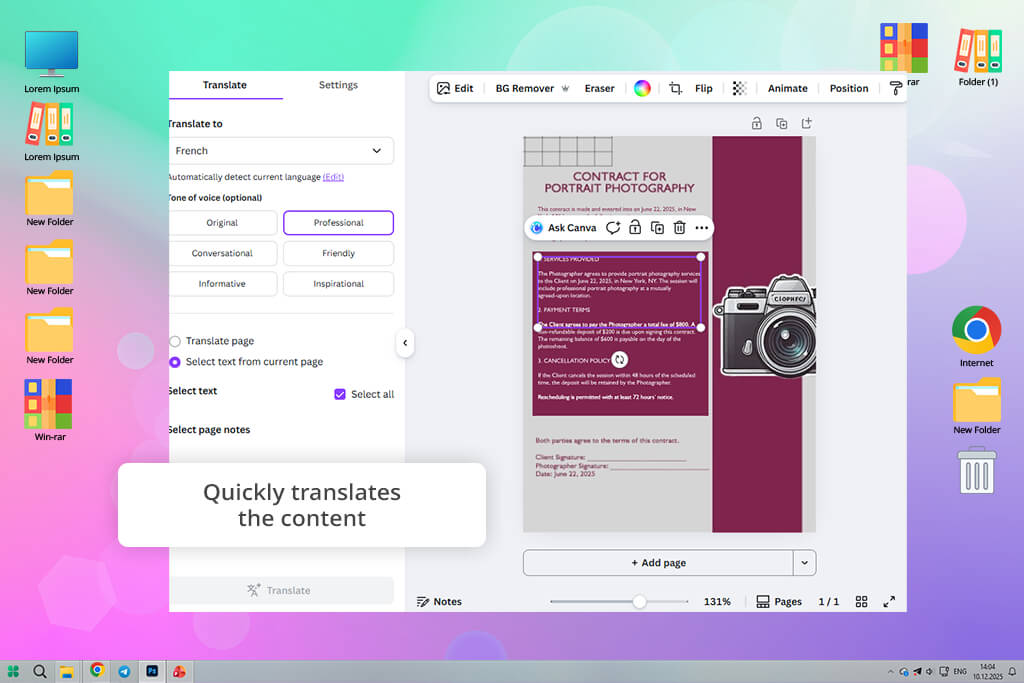 canva online pdf translator