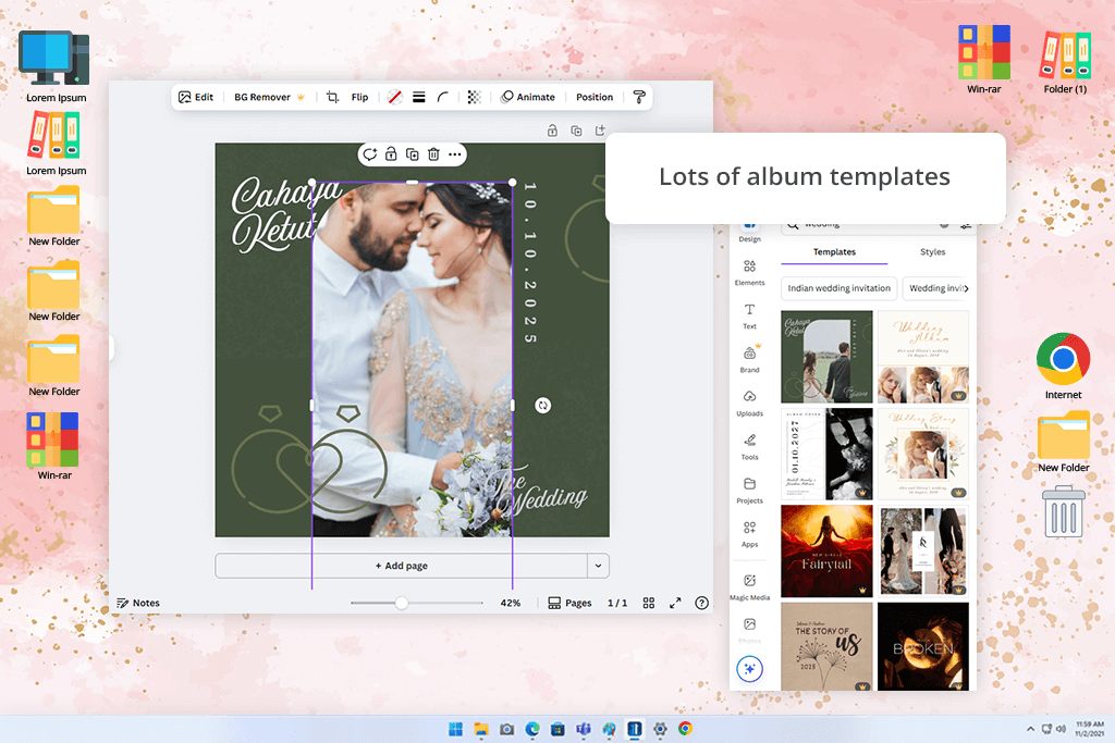 canva software interface