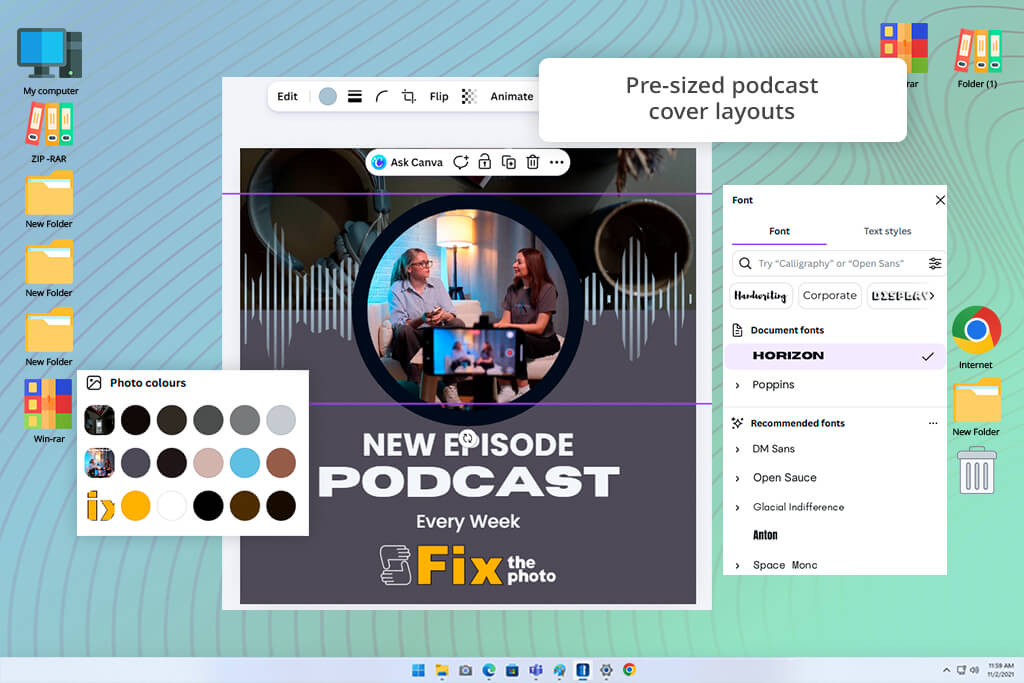 canva podcast cover art creator