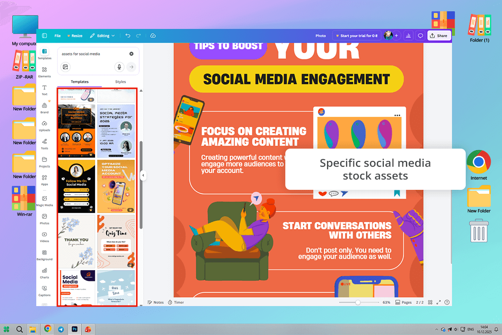 canva social media stock assets