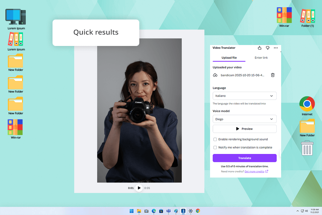 canva software interface