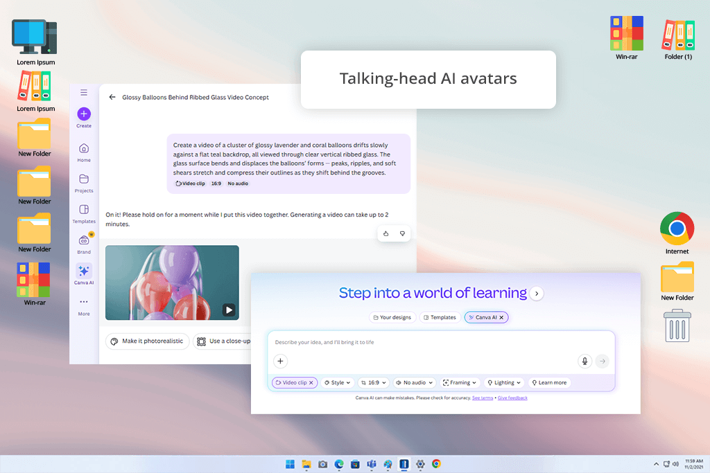 canva software interface