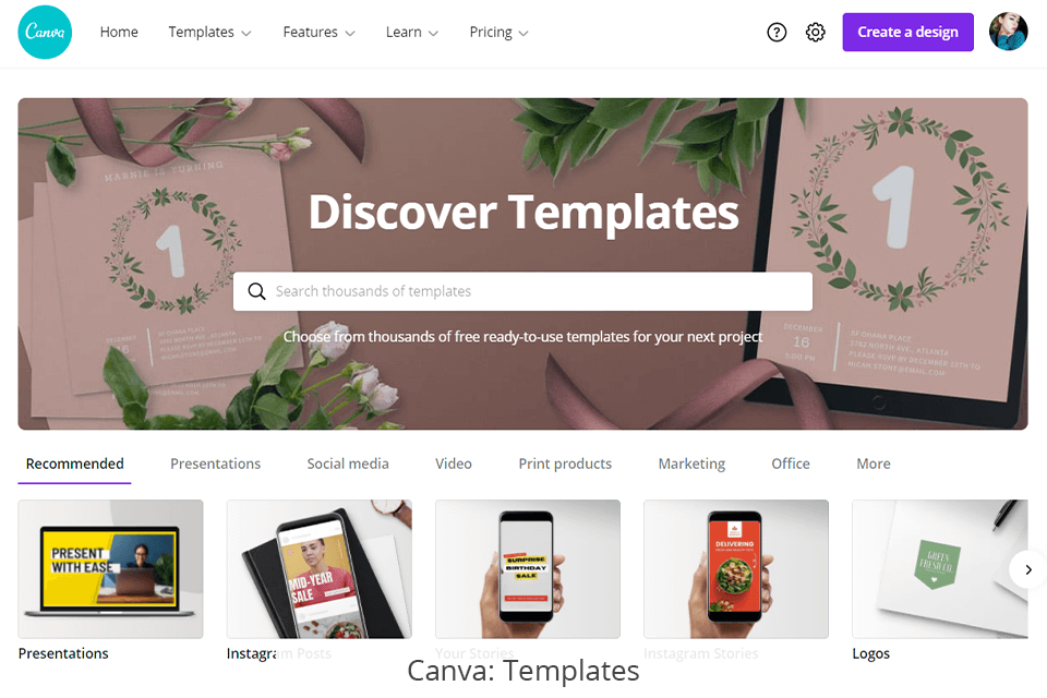 canva templates