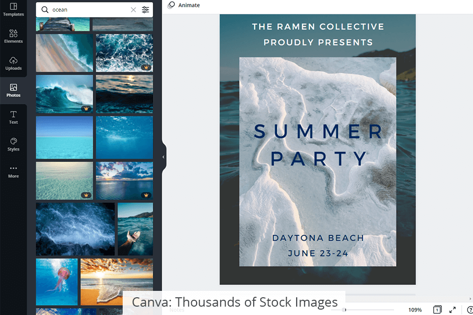 canva thousands of stock images