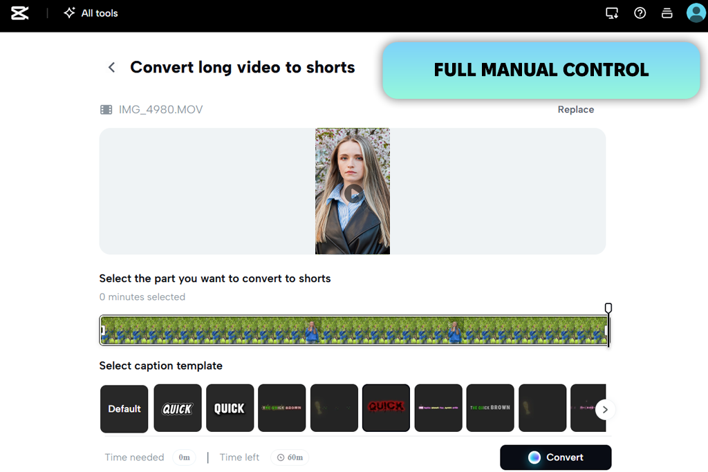 capcut interface