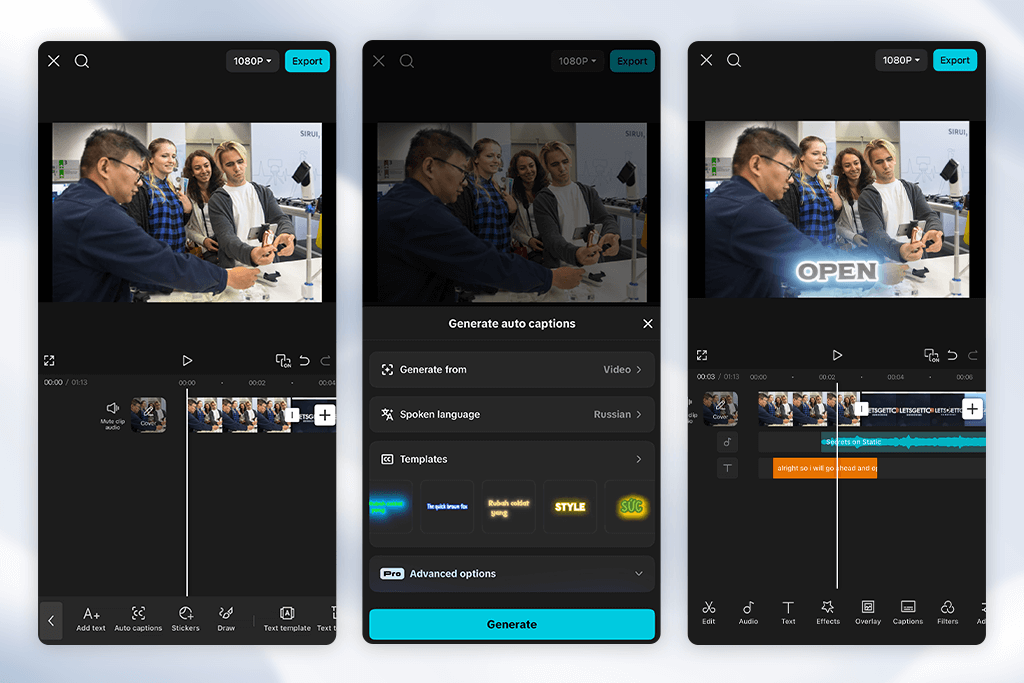 capcut app for video captions