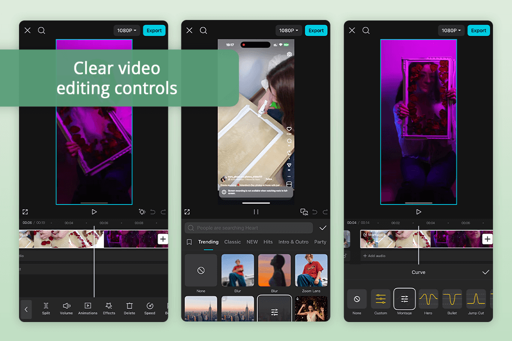 capcut app interface