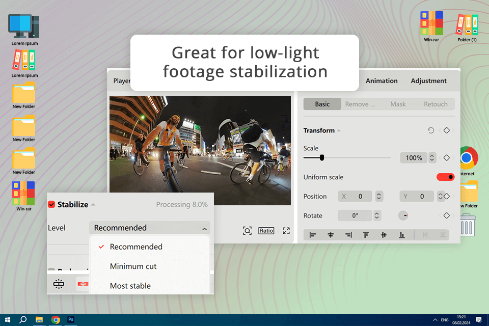 capcut video stabilization software