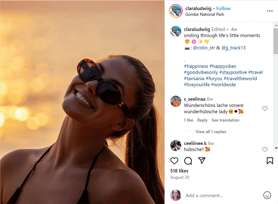 caption for a picture of myself example