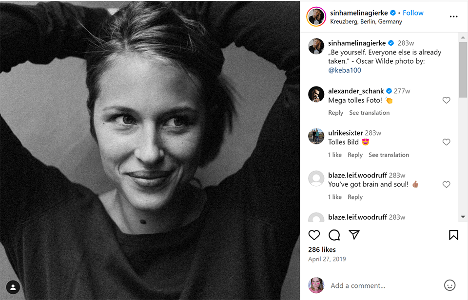 caption for a picture of myself famous quotes