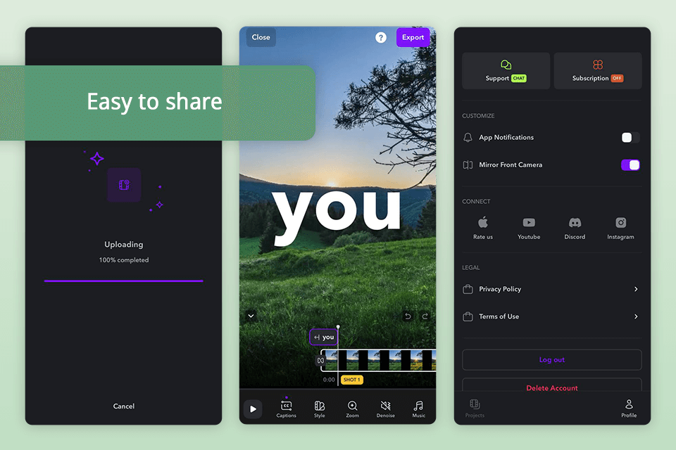captions for talking videos app for video captions interface