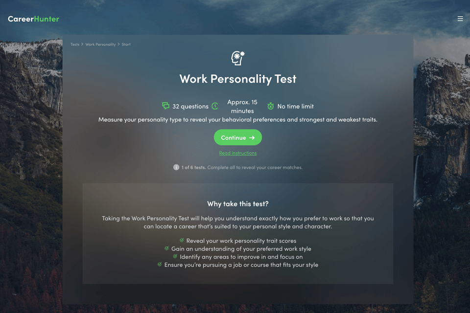 careerhunter career test