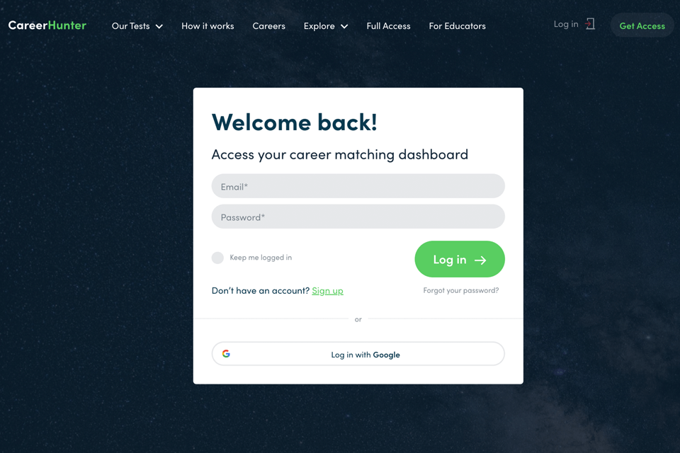 careerhunter platform registration