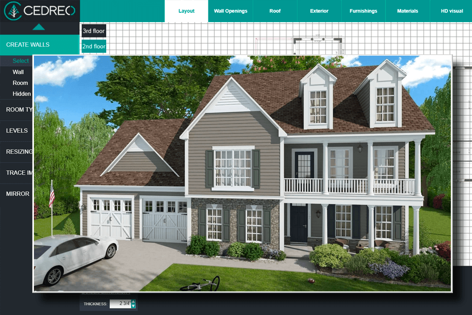 cedreo 3d rendering