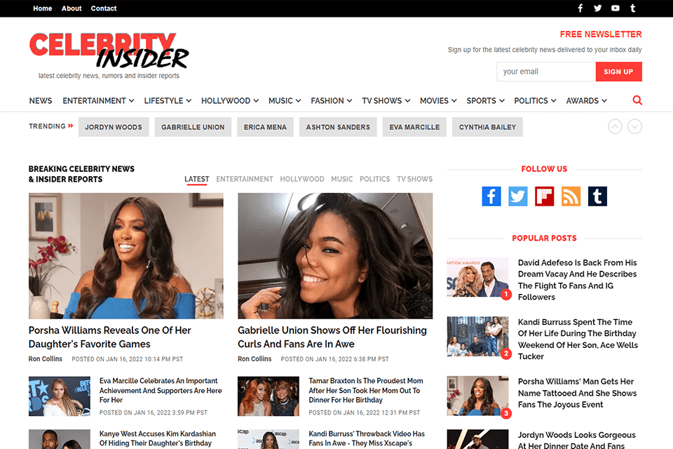 celebrity insider entertainment blog