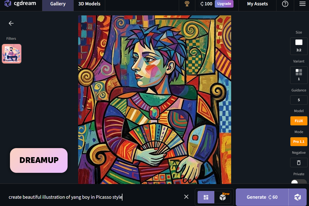 cjdream ai picasso generator