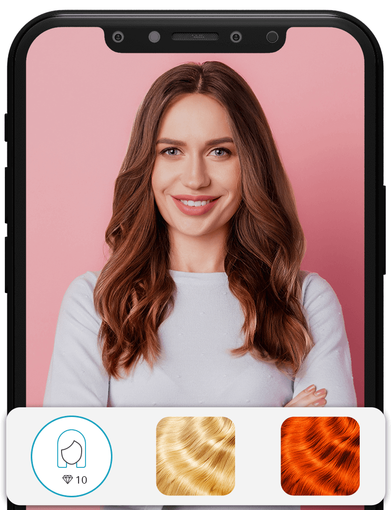 change hair color app sample before