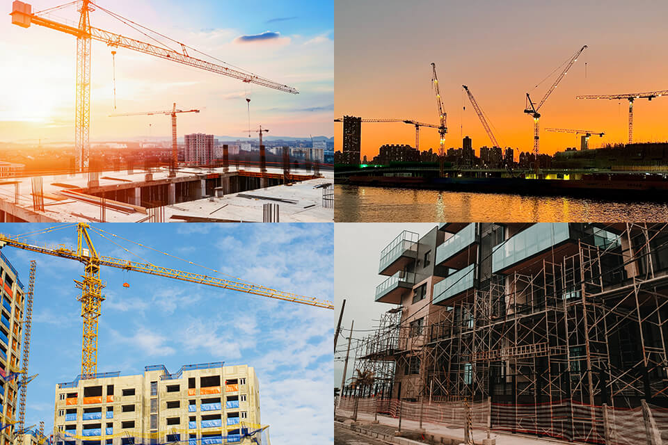 change the perspective of construction site photo