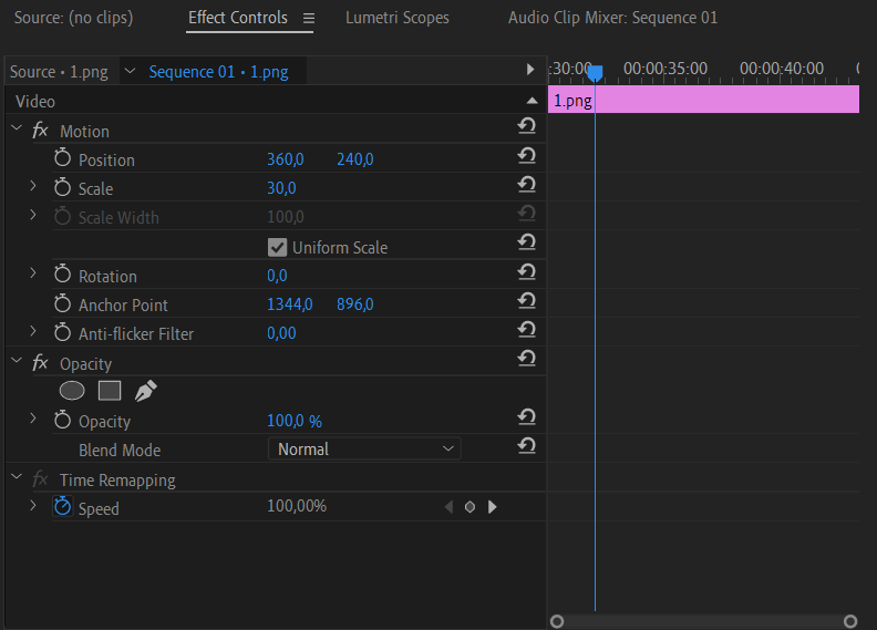 changing sequence in premiere pro to make timelapse video