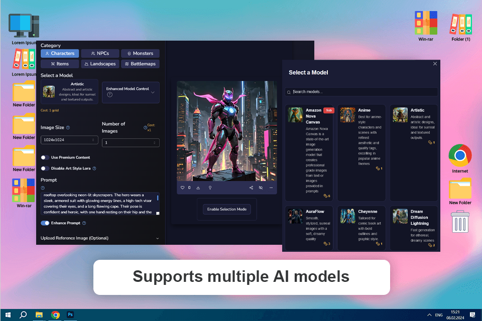 char-gen ai comic generator logo