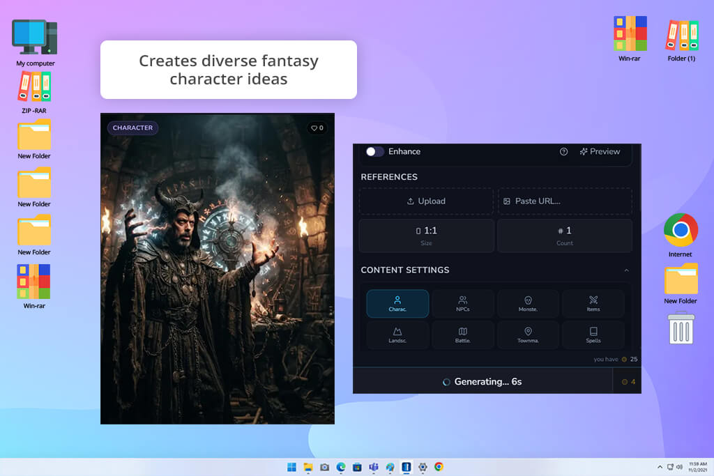 chargen ai fantasy character creator