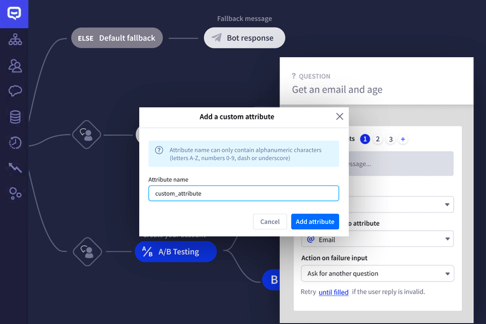 chatbot chatbot builder interface